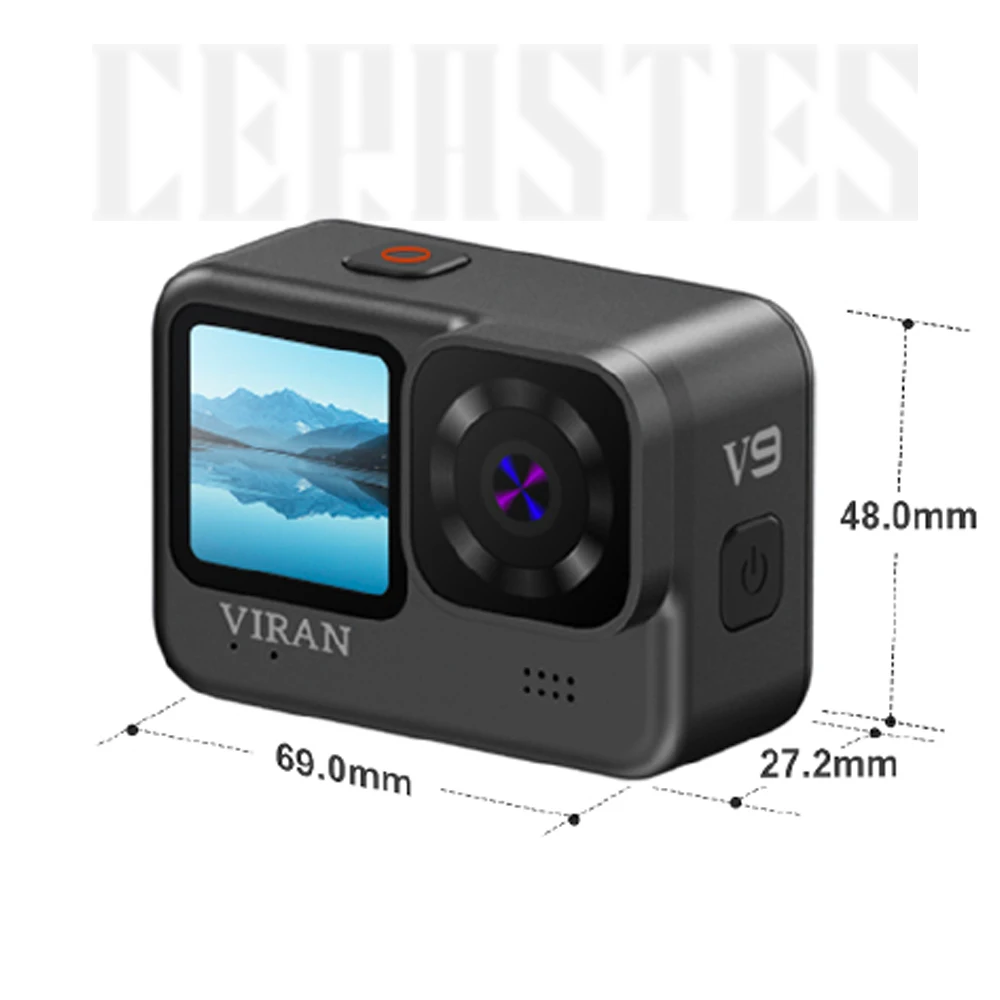 VIRAN 4K60FPS WiFi Anti-shake Action Camera V9 With Remote Control