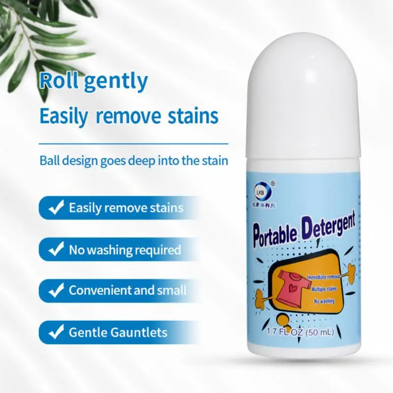 

Clothes Stain Removal Rolling Ball Oil Stain Cleaning Portable Cleaning Pproducts Detergent For Clothing Sofa Pants 50ML