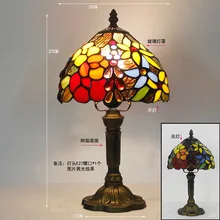 

Table Lamp Mediterranean Tiffany Retro Stained Glass Vintage Art Turkish Mosaic Desk Lamp Bedroom Nightstand Decorative lights