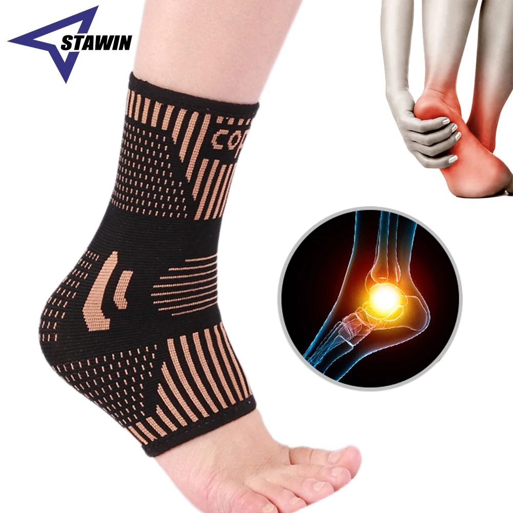 1PC Copper Ankle Brace Compression Ankle Sleeve Support for Plantar