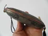 Collections chinese handwork carved belle & lotus bronze glasses case old box 3