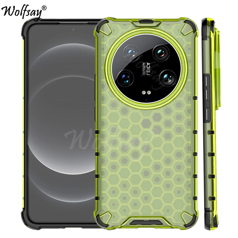 Custodia Trasparente Antiurto Per Xiaomi 14 Custodia Per Armatura Ultra A Nido D'Ape Per Xiaomi 14 Ultra Cover Per Xiaomi 14 Ultra 6.73 Pollici