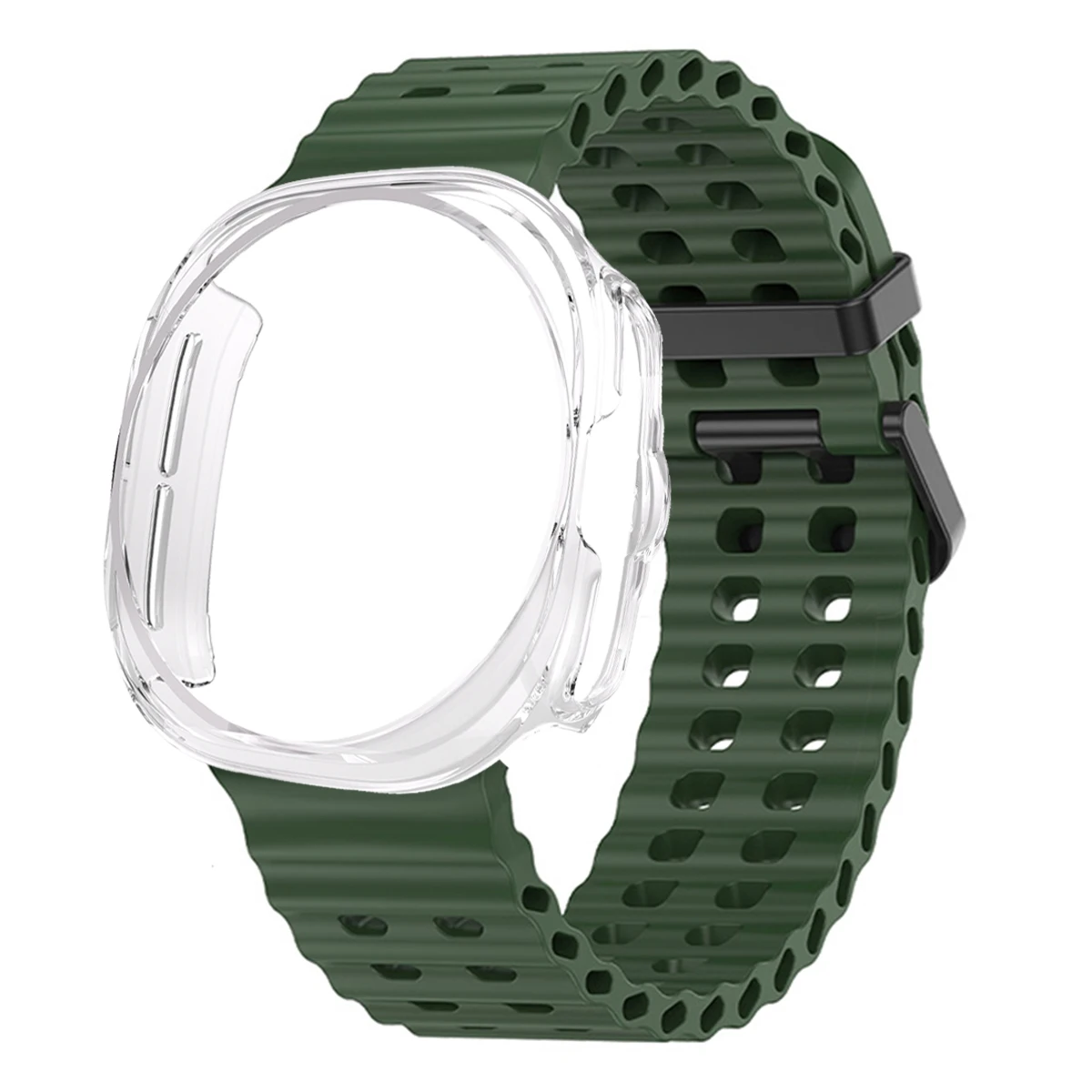 Sport Silicone Band with Protective PC Case for Smartwatch - Ultra 47mm