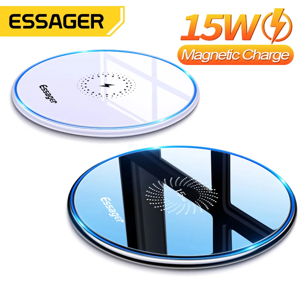 Essager 15W Qi Magnetic Wireless Charger For iPhone 12 11 Pro Xs Max X Induction Fast Wireless Charging Pad For Samsung Xiaomi