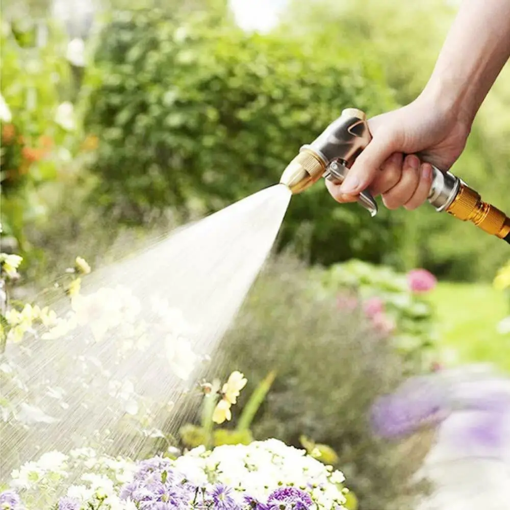 

Durable Brass Nozzle Garden Hose Nozzle Sprayer Portable Gardening Sprayer Car Accessories Handheld Water Nozzle High Pressure
