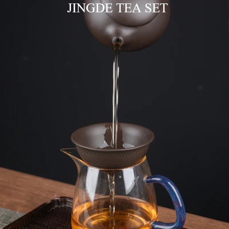 Purple Clay Tea Strainer/filter/tea Water Separator/ceramic Kung Fu Tea Set Accessories