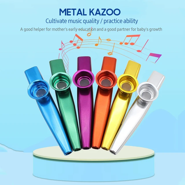 Metal Kazoos Musical Instruments Aluminum Alloy Kazoo for Kids Mini Kazoo  with Kazoo Membrane for Party 10 Pcs Kazoo Membrane - AliExpress