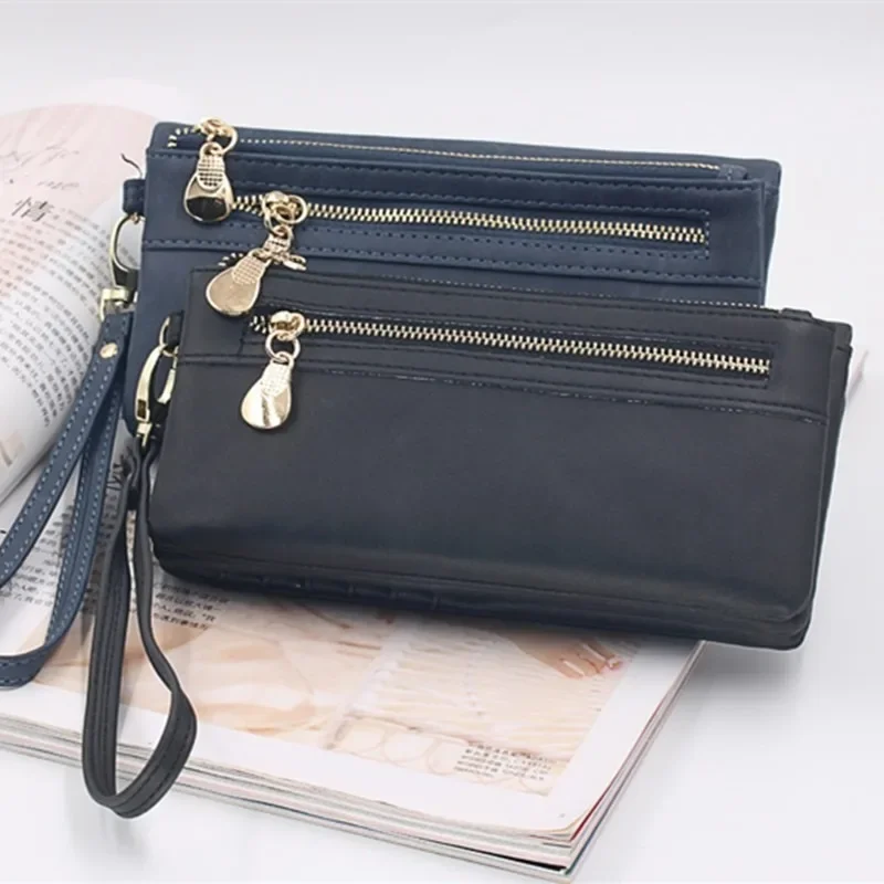 

Fashion Retro Long Purse Women's New Korean Multi-functional Women's Purse Purse Purse Solid Color