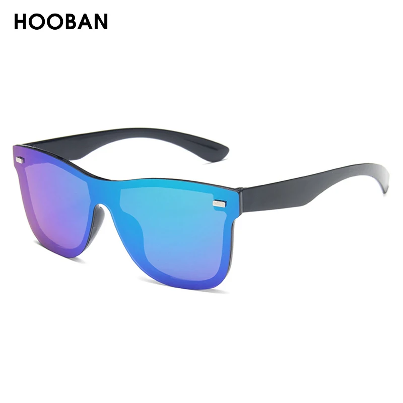 Fashion Rimless Sunglasses Men Vintage Square One-piece Lens Sun Glasses Stylish Brand Driving Vacation Shades