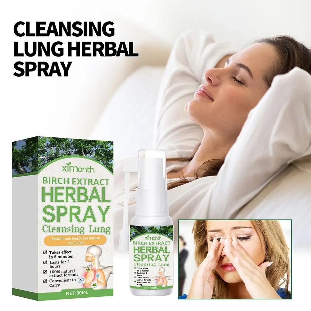 

Herbal Nose Cleanse Spray Mist-Powerful Lung Support Quit Smoking Relieve Sore Throat Inflammation Mouth Clean Herbal Spray