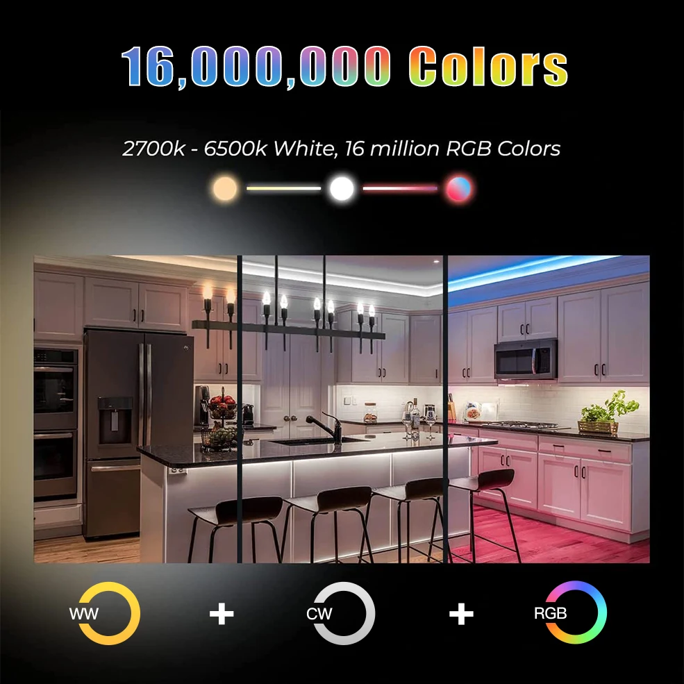 Ewelink E14 Candle Lamps APP Control Smart Bulb Zigbee WiFi RGB AC 100-240V LED Light Dimmable bedroom Home Group Crystal Lamps smart led light bulbs