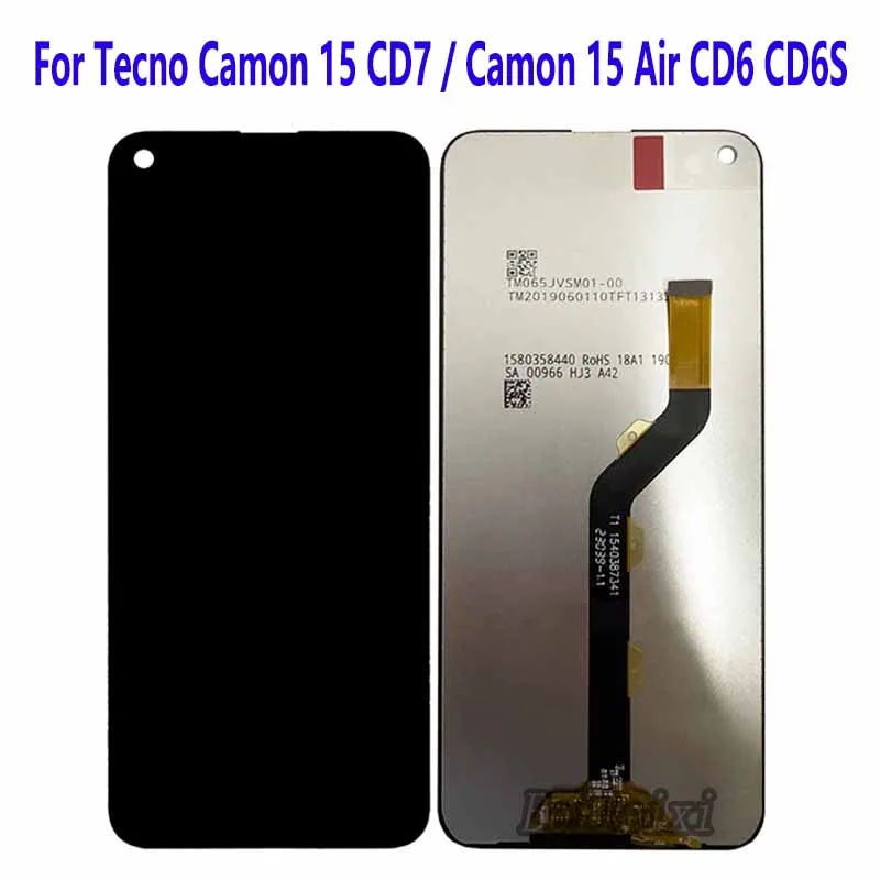 

For Tecno Camon 15 Air CD6 CD6S LCD Display Touch Screen Digitizer Assembly Replacement Accessory For Tecno Camon 15 CD7