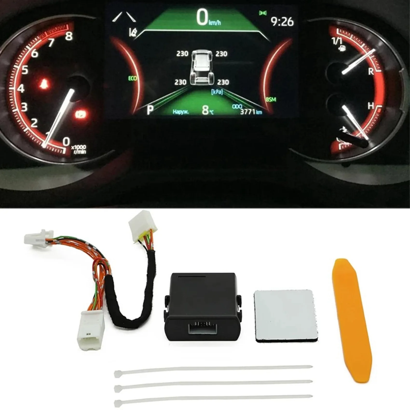 TPMS Ÿ̾ з ͸ ý,  LCD   ÷, ڵ  溸, Toyota Rav4 Xa50 2019 2020