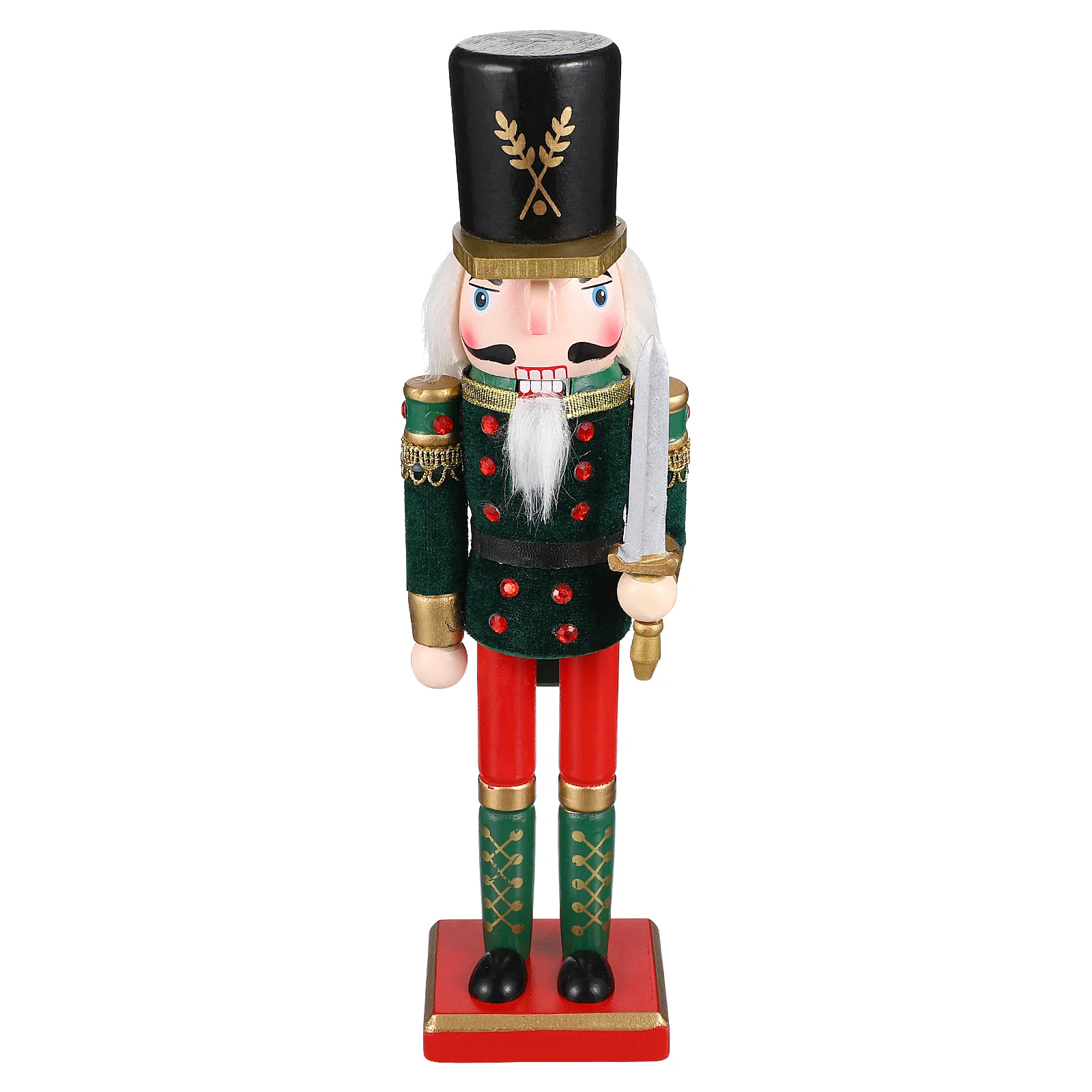 

Nutcracker Soldier Ornaments Xmas Nutcracker Soldier Wooden Nutcracker Figurine Christmas Showcase Puppet Ornament 30cm