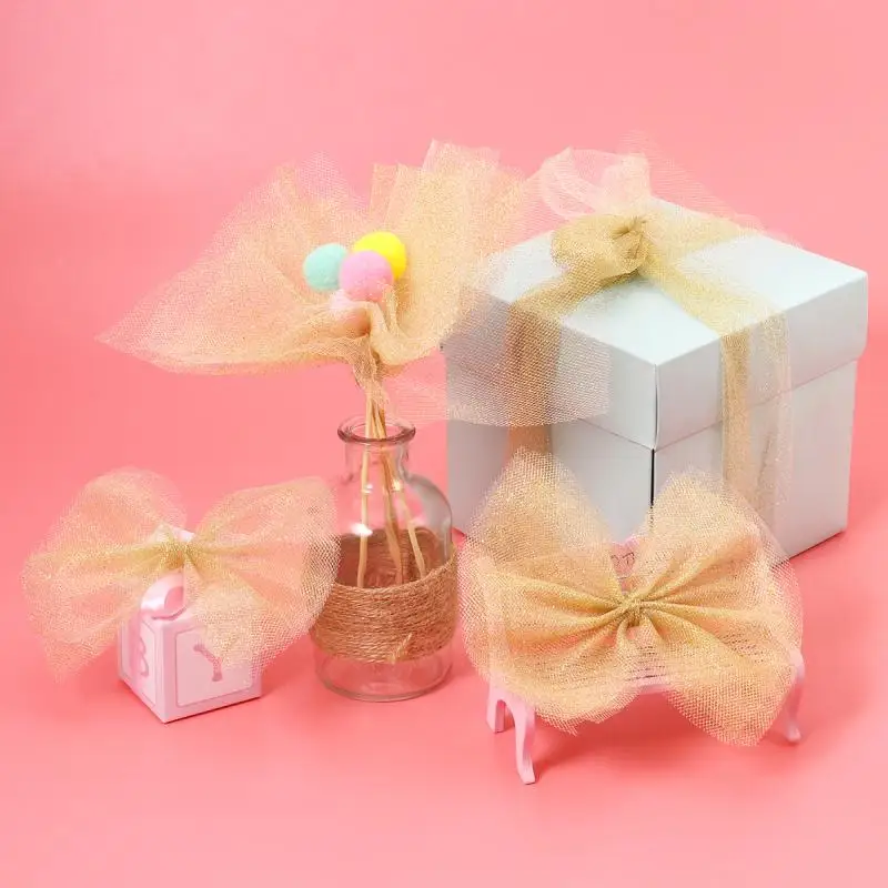스파클링 얇은 명주 그물 리본 롤 25 야드 15cm 베이비 샤워 Diy 선물 공예 발레 스커트 의자 Wakame 웨딩 파티 장식