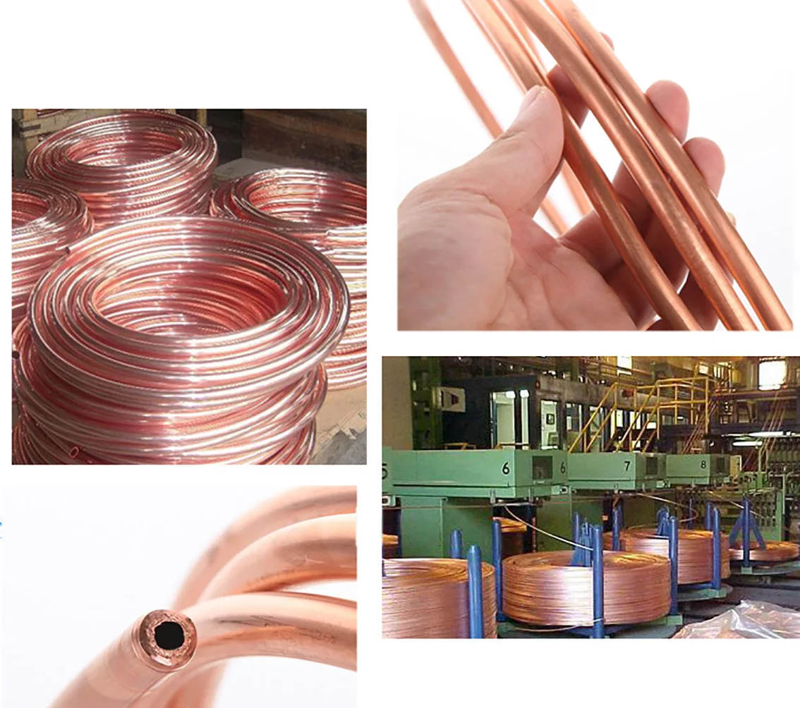 bundel 99,9% zuivere T2 zachte koperen buizen 2 mm 8 mm 14 mm 16-19 mm koperen spoel for airconditioning- en koeltoepassingen Gebouwen(3 meter x 5mm x 1mm