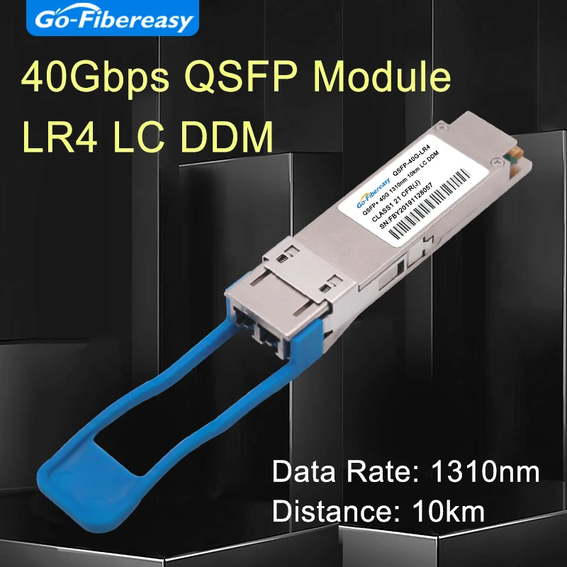 

QSFP 40G LR4 10km Optical Module Single-mode 1310nm Duplex LC/UPC DDM QSFP+ Transceiver For QSFP-40GE-LR4 Cisco,Huawei,Mikrotik