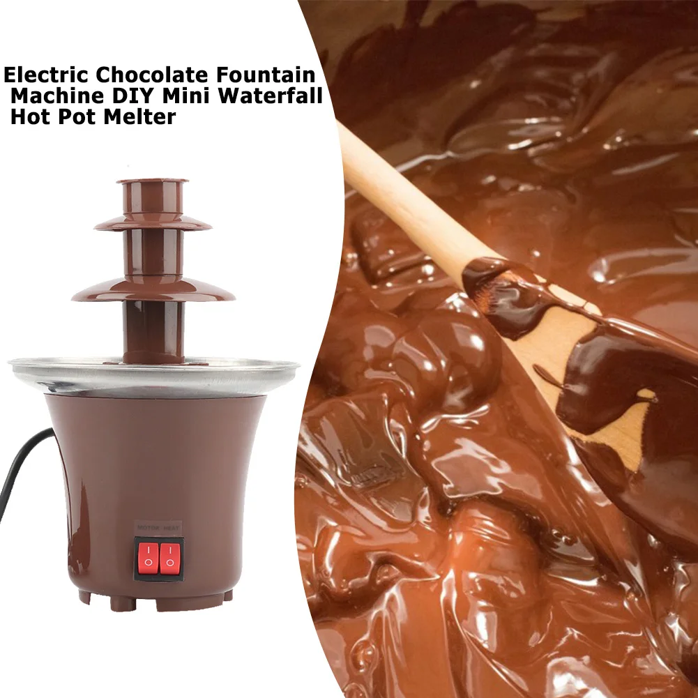 Chocolate Fountain Fondue Mini Waterfall Hotpot Machine Wedding Heating Melts