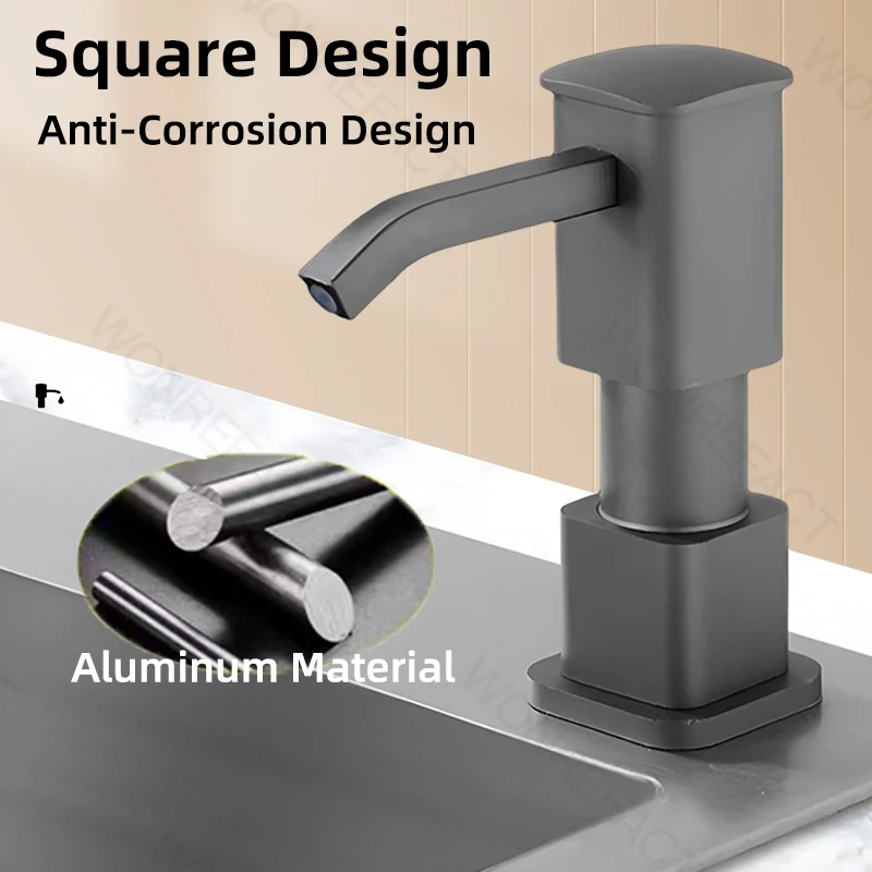Soap Dispenser Soap Liquid Box Pressing Soap Liquid Box Kitchen Sink Soap Dispenser Extension Tube Detergent With Tray Hook Countertop Dishwashing Liquid