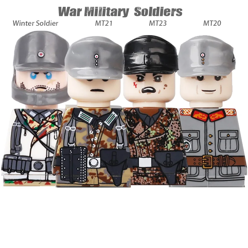 WW2 Winter Soldiers Building Block Set - Military Figures & Weapons Collection