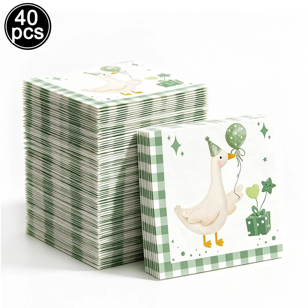 Eco-Friendly Party Ware Set: Green Disposable Plates, Cups, Napkins, Banner, and Tablecloth