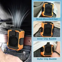 Portable Waist Fan, Shirt Fan Rechargeable Speed Powerful Belt Fan with RPM Personal Cool Clip Fan 1