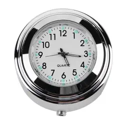 Waterproof Luminous Motorcycle Handlebar Clock with Aluminum Alloy Dial (White)
