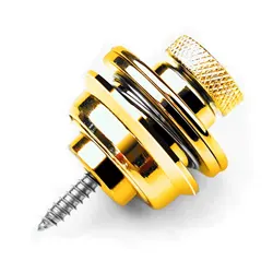 Heavy Duty Metal Security Guitar Strap Lock Button (Golden)