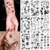 10pcs Dark Symbol Waterproof Temporary Tattoo Sticker Expression Stars Moon Snake Body Art Arm Fake Tattoos For Women Men Wrist 1