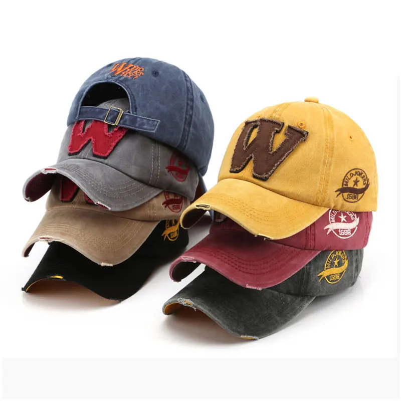 Letter Embroidery Baseball Cap Retro Washed Cowboy Hat Men and Women Popular Outdoor Sports Sunscreen |