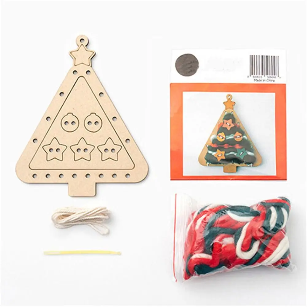 Weave Xmas Gift Children Educational Toy Kindergarten Toys Christmas Wool Tree Christmas Bells Christmas Stocking DIY Assembly