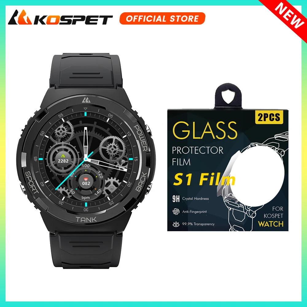 Pellicola Protettiva In Vetro Originale Per Kospet Tank S1 Smartwatch Screen Protector Protezione Della Copertura Del Display Ultrasottile Antigraffio