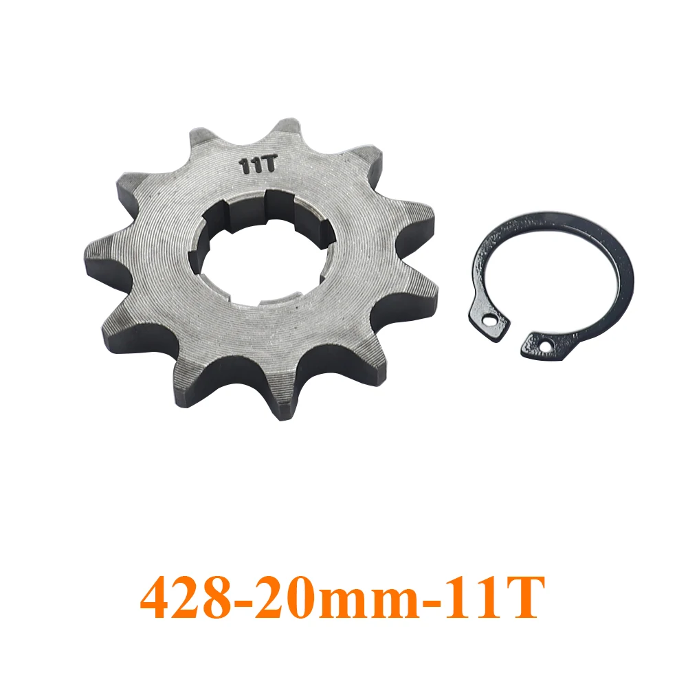 Front Engine 428# 10T 11T 12T 13T 14T 15T 16T 17T 18T 19T Teeth 20mm Chain Sprocket With Retainer Plate Locker For KAYO BSE SSR