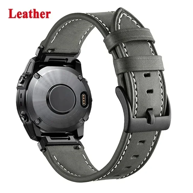 Premium Quickfit Leather Smart Watch Strap, 22mm/26mm Adjustable Bracelet Strap