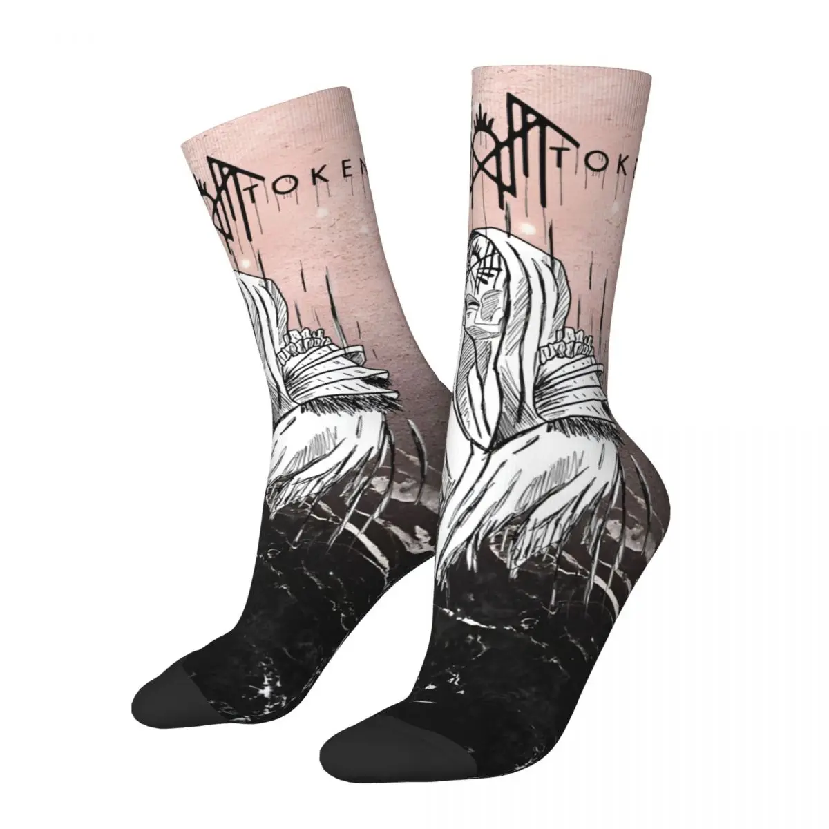 

Vintage Worship Men's compression Socks Unisex Sleeps T-Token Harajuku Pattern Printed Novelty Crew Sock