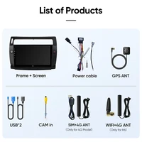 Autoradio Ainavi pour Citroën C4 C-Triomphe Quatre 2004-2014, CarPlay sans fil, Android Auto, systèmes intelligents pour voiture, autoradio multifonction 2