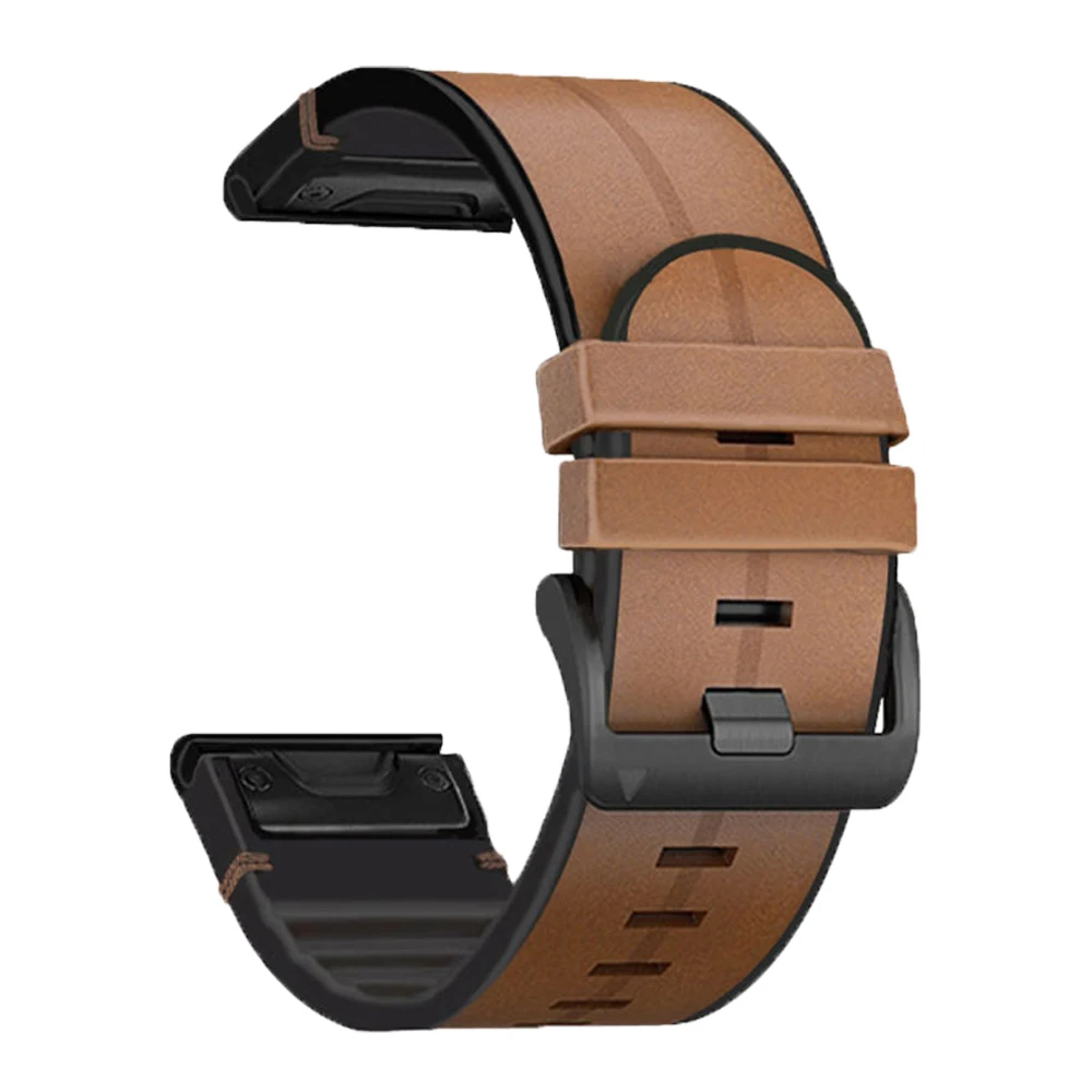 Versatile Silicone Leather QuickFit Smart Watch Band Strap