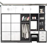Armoire de rangement moderne pour femmes, placard européen pour chambre à coucher, organisateur de garde-robe en bois, meuble Schlaf zimmer Schrankhotel 6