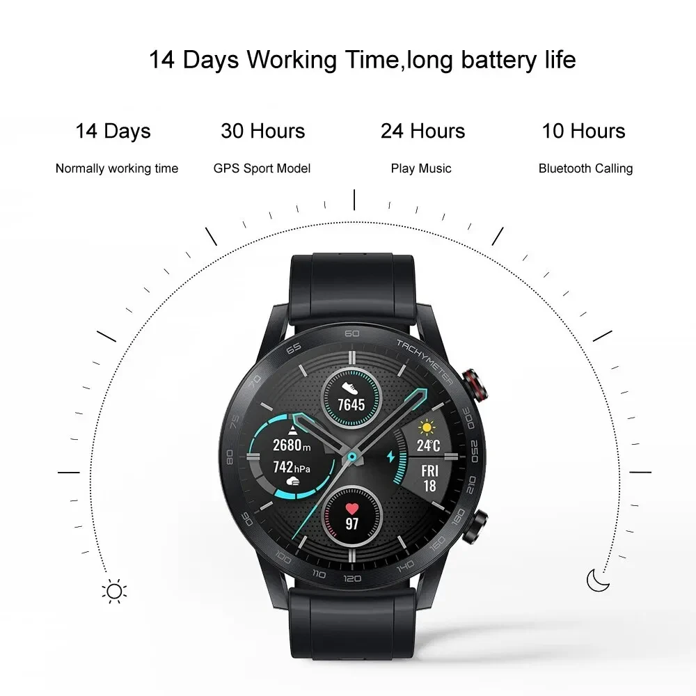 HONOR MagicWatch 2 Smartwatch 46mm Bluetooth Calling Smart Watch 14 Days Battery Life Phone Call Heart Rate GPS 3