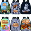 GRIZZY AND THE LEMMINGS Backpack for Boys Girls Kindergarten School Bags Children Cartoon Lemmings Bear Rucksack Kids Bookbags 1