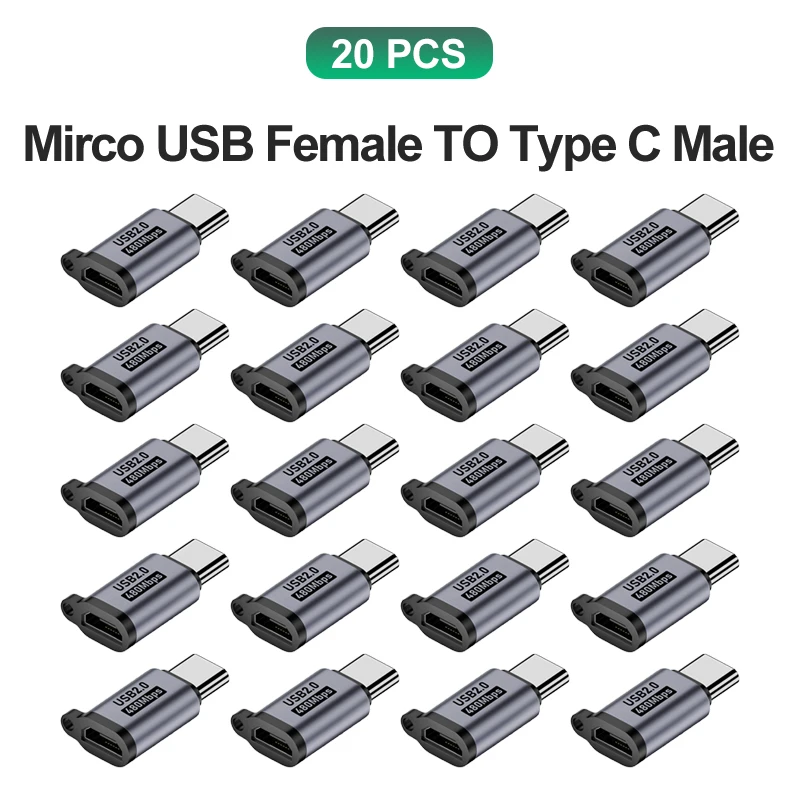 20x MicroUSB to C