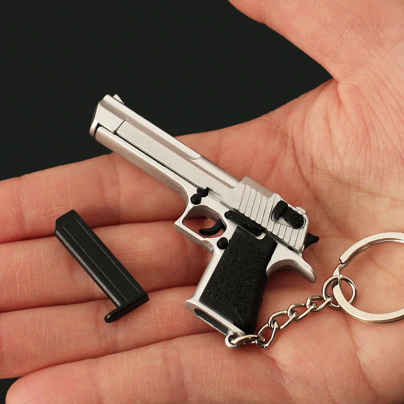 1:4 Metal Desert Eagle Premium Detachable Pistol Metal Pubg Toy Gun Model Collection Decorations Wooden Gift Alloy Keychain 4