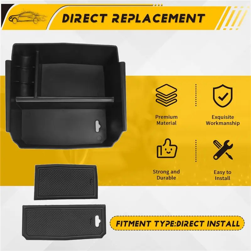 자동차 센터 콘솔 정리함 수납 박스 내부 액세서리 팔걸이 수납 박스 (지프 랭글러 JK 2007-2017-A54R 용)