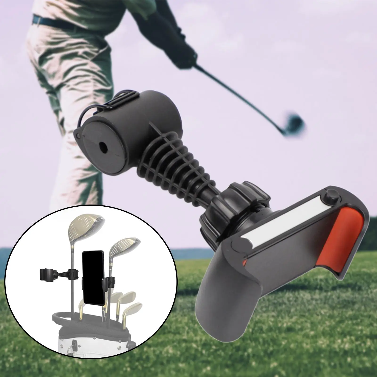Golf Phone Holder Clip Tool Sturdy Selfie Clip Replace Alignment Sticks Bracket