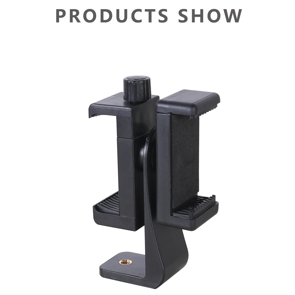 360 Degree Mobile Phone Clip Compatible With All 1/4 Screw Cellphone Holder Tripod Mount Desk Bracket Adapter