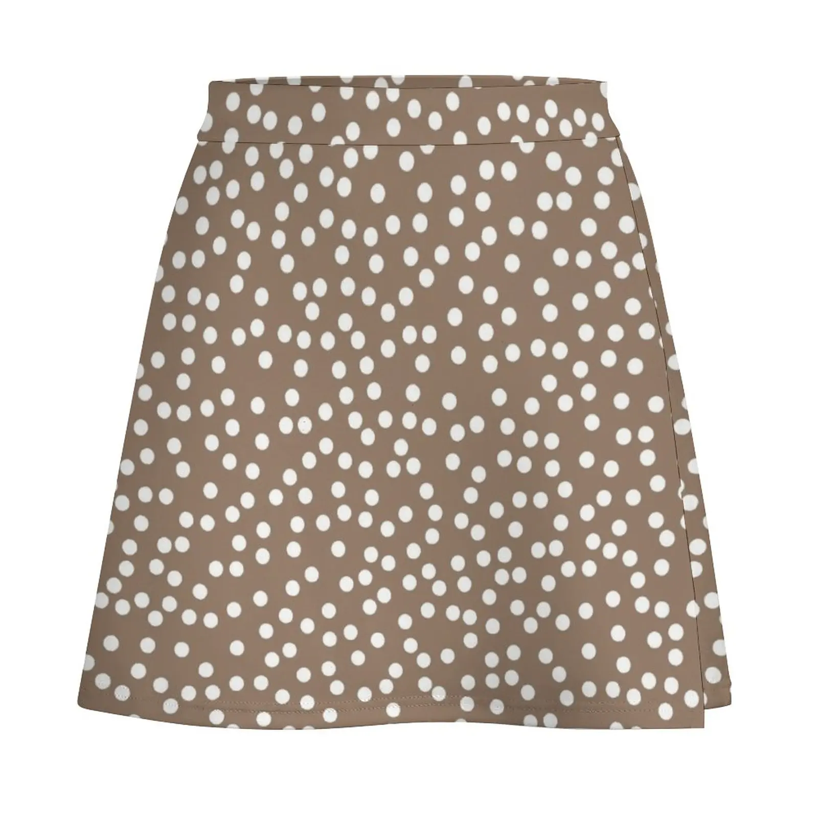 Malt Brown and White Polka Dot Mini Skirt skirts for womens 2024 skirts summer 2024 woman kawaii skirt korean women's clothes