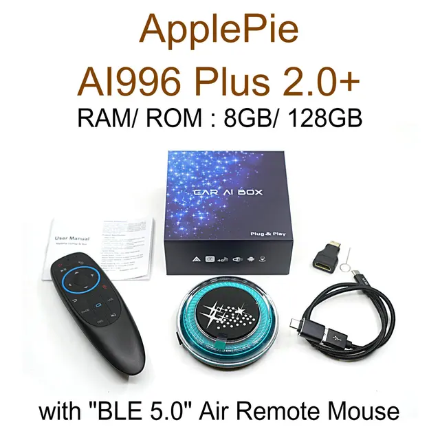 ApplePie Plus 2.0 HDMI Android 13 Wireless CarPlay AI Box QualComm 