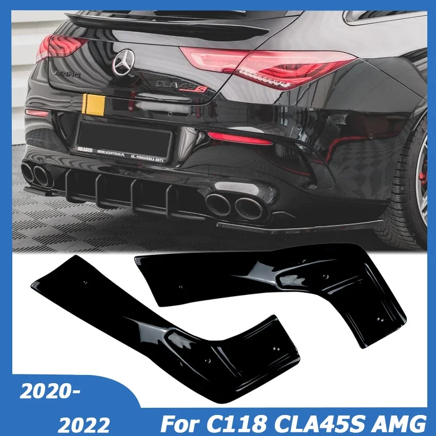 

For Mercedes Benz CLA Class C118 CLA35 CLA45 AMG 2020-2022 Rear Bumper Diffuser Side Splitter Cover Trim Guard Accessories