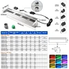 60/90/120cm Waterfall Blade Spillway Stainless steel Fountain Spa Water Descent RGB Wall Mounted Decorative Colorful 2