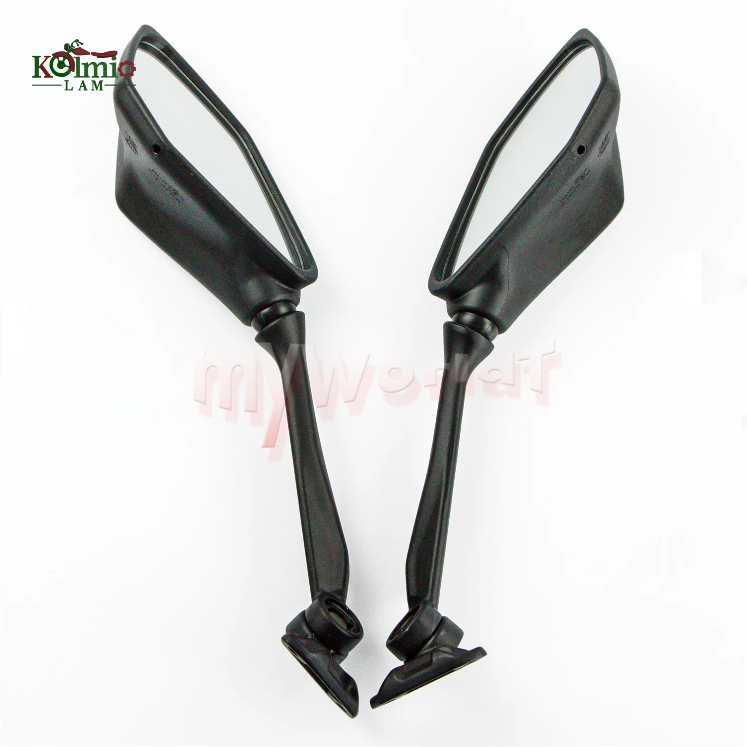 Free Shipping 1 Pair Black Motorcycle Rearview Mirrors For Kawasaki Ninja 300R E - Foto 7